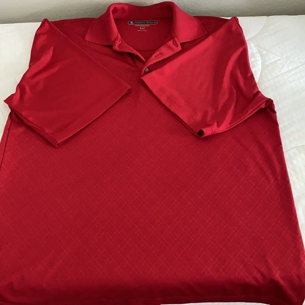 Pebble Beach Red Golf Polo M - Picture 6 of 9